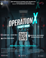 OPERATION X - ESCAPE ROOM 2026 Biomedical Challenge Testing Poster